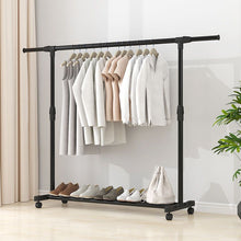 Load image into Gallery viewer, Perchero Colgador de Ropa, Doble, Vestidor,  Resistente, Metálico, con Soporte para Zapatos, Organizador, Montaje Fácil
