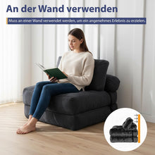 Load image into Gallery viewer, Faltbares Schlafsofa umwandelbarer Schlafsessel mit Kissen, 3-in-1 Sofa Bett , Matratze mit Rückenstütze, tragbarer Stuhl-Bett-Komfortable Bodensofa-Lounge für Schlafzimmer Wohnzimmer
