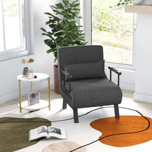 Load image into Gallery viewer, 4-in-1 Sleeping Chair with Bed Function, Sofa Bed with 6-Way Adjustable Backrest &amp; Removable Cushion, Recliner Chair Sofa Bed Foldable for Home
