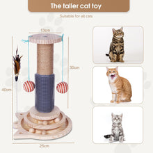 Load image into Gallery viewer, Jouet pour Chat, Carrousel avec Boules, Arbre à Chat en Bois, Jouet interactif pour Chats, Jouet pour Chat Interieur en Bois
