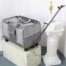 Load image into Gallery viewer, Sac de Transport pour Chien/Chat à Roulettes pour Animaux de Compagnie Chiens, Chats,Trolley et Chariot de Voyage avec Poignée au Manche Télescopique et Poches Rangement
