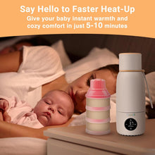Load image into Gallery viewer, Calentador Recargable de Leche con Dispensador de Fórmula - 17oz/500mL, Rápido Calentamiento, Control Preciso de la Temperatura, Hasta 12 Horas de Calentamiento de Leche con Pantalla LCD
