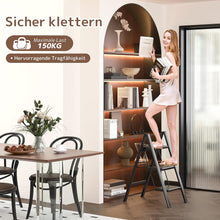 Load image into Gallery viewer, Foldable, Lightweight and Compact Folding Step with Non-Slip Steps, Robust Steel Frame, 150 kg Load Capacity, Portable for Household and Kitchen
