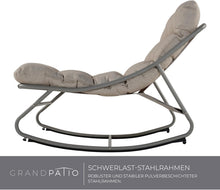 Load image into Gallery viewer, Grand patio Outdoor Rocking Chair  Rocking Lounger Weatherproof Metal Relaxing Chair for Garden, Living Room, Yard, Patio and Balcony, Maximum Load 150 kg
