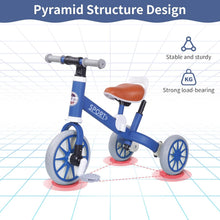 Load image into Gallery viewer, 3-in-1 Tricycle, Tricycle with Push Bar, from 9 Months, Balance Bike and Children's Tricycle, Toddler Bicycle for Boys and Girls, Toddler Tricycle with Parent Sliding Handle, Toddler
