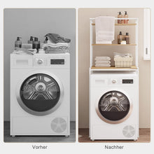 Load image into Gallery viewer, Washing Machine Shelf, Toilet Shelf Over Washing Machine Toilet, Washing Machine Cabinet, Overmount Cabinet, Toilet Cabinet, 3 Shelves, Towel Rail, Metal Wood Material
