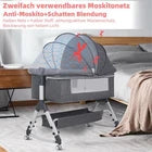 Load image into Gallery viewer, Side Bed, Multifunctional Bed, Foldable and Portable Cot, Bassinet with Storage Basket, Height Adjustable in Three Positions, Suitable for Babies from 0-24 Months
