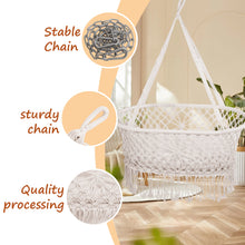 Load image into Gallery viewer, Baby Cradle, Beautiful Moses Basket for Sleeping and Soothing, Hanging Cradle in Macrame Look, High-Quality Hanging Bed, The Baby Bed for Day and Night
