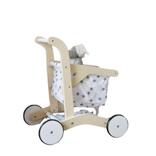Load image into Gallery viewer, Activity Walker, Wooden Baby Walker, Baby Wooden Toy, First Birthday Gift, Girl Toy, Toy for 1-3 Year Old, Floral Walker
