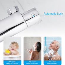 Load image into Gallery viewer, Mitigeur Thermostatique de Douche 1/2 3/4" Mitigeur Thermostatique Robinet Douche Mural Robinet thermostat Chromé Robinet Mélangeur thermostatique pour Salle de Bain
