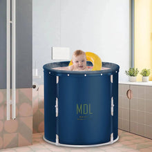 Load image into Gallery viewer, Bañera Plegable Bañera Portátil para Adultos, Niños y Cuarto de Baño sin Instalación Fácil de Almacenar Conservación de la Temperatura Bañera 70x65CM
