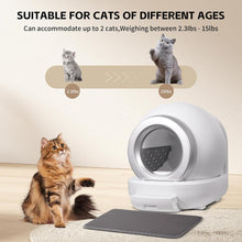 Load image into Gallery viewer, Self-Cleaning Cat Litter Tray 65L Cat Litter Tray Self-Cleaning, Lower Entry/App Control, Self-Cleaning Cat Litter Tray/Safety Protection, Automatic Electric Cat Litter Tray, White
