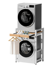 Load image into Gallery viewer, Washing machine shelf frame 2 household appliances superstructure steel with laundry rack
