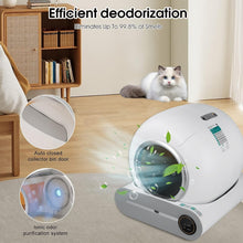 Load image into Gallery viewer, Self cleaning cat litter box with application control, automatic cat litter cleaning robot, 65L+9L large capacity intelligent cat litter box
