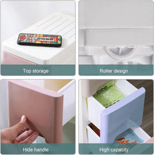 Load image into Gallery viewer, Narrow Recess Cabinet, Recess Trolley with Wheels, Polypropylene Plastic, Space-Saving, Recess Trolley 18 cm Wide
