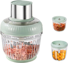 Load image into Gallery viewer, Electric Meat Mincer 400 W, Kitchen Chopper with 2.5 L + 0.8 L + 0.5 L, Multi Chopper with 3 Speed Levels for Meat, Onions, Fruit, Vegetables, Baby Food Supplement Puree
