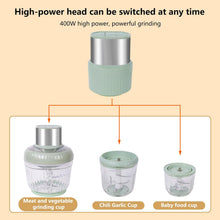 Load image into Gallery viewer, Electric Meat Mincer 400 W, Kitchen Chopper with 2.5 L + 0.8 L + 0.5 L, Multi Chopper with 3 Speed Levels for Meat, Onions, Fruit, Vegetables, Baby Food Supplement Puree
