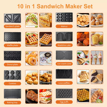 Load image into Gallery viewer, 7/10 in 1 Sandwichtoaster Sandwich-Maker Toaster Toastautomat Sandwichmaker
