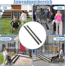 Load image into Gallery viewer, Wheelchair Ramps, , Aluminium Ramp, Wheelchair Load Capacity, 300 kg, Telescopic Ramp, Loading Ramp, Adjustable Portable for Wheelchairs and Scooters
