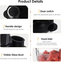 Load image into Gallery viewer, 3 in 1 Food Processor Meat Mincer with 3L Glass Bowl, Kneader Blender, Electric Vegetable Cutter, 1000W Electric Meat Mincer for Meat Vegetables Fruits
