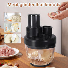 Load image into Gallery viewer, 3 in 1 Food Processor Meat Mincer with 3L Glass Bowl, Kneader Blender, Electric Vegetable Cutter, 1000W Electric Meat Mincer for Meat Vegetables Fruits
