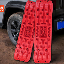 Load image into Gallery viewer, Set of 2 Sand Sheets Traction Aid Offroad Motorhome Accessories Recovery Board, Traction Aid Driving Wedges Car Trailer Tyre Ladder, Traction Tape Traction Mat for Sand, Mud, Snow
