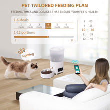 Load image into Gallery viewer, Distributeur Croquettes Chat Automatique -  WiFi Distributeur Croquettes Chat - Distributeur de Croquettes pour Chat Connecter APP - Alimentation à Distance - 10 Repas par Jour - 3L
