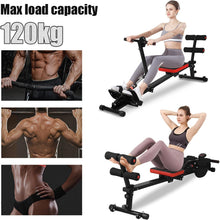 Load image into Gallery viewer, Home Rowing Machine, Foldable Rowing Machine with 12 Resistance Levels, LCD Monitor for Home Training, Max Load 120 kg
