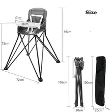 Load image into Gallery viewer, Children's High Chair, Baby Chair, Foldable with Cup Holder, Stealable, Children's High Chair with Growing Child Seat, Children's Chair
