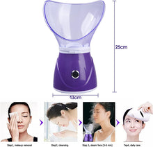 Load image into Gallery viewer, Cura del viso a vapore, Sauna per la cura della pelle con umidificatore a pori per il viso, per il salotto di bellezza spa, cura personale di pelle

