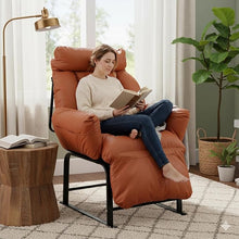 Load image into Gallery viewer, Fauteuil Relax, Dossier Inclinable 90°-180°, Cadre en Métal, Jusqu’à 150kg, pour Chambre d' Enfant Chambre à Coucher Salon Balcon
