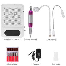 Load image into Gallery viewer, 4 in 1 Nail Vacuum Cleaner &amp; Nail Clippers, Multifunctional Dust Removal Machine, 45000 RPM Professional Electric Nail Lime, with Wrist Rest
