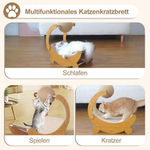 Load image into Gallery viewer, Cat Scratching Board, Scratching Mats, Curved Scratching Cardboard for Cats with Cat Scratching Ball, Abrasion-Resistant Cat Scratching Board, Cat Scratching Furniture Made of High-Quality
