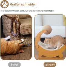 Load image into Gallery viewer, Cat Scratching Board, Scratching Mats, Curved Scratching Cardboard for Cats with Cat Scratching Ball, Abrasion-Resistant Cat Scratching Board, Cat Scratching Furniture Made of High-Quality
