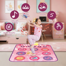 Load image into Gallery viewer, Dance Mat Toy, 3 Challenge Modes Touch Mat Play with LED Display, Musical Dance Mat Game for 3 4 5 6 7 8 Years Girls Boys
