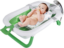 Load image into Gallery viewer, Bañera Bebé Plegable con Cojín de Baño Antideslizante y Termómetro con Pantalla Digital, Perfecto para Recién Nacidos y Bebés
