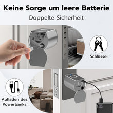 Load image into Gallery viewer, Electronic Door Lock, Door Lock Front Door, Lock Cylinder with Number Code and Key and App, Smart Fingerprint Lock, Easy Installation

