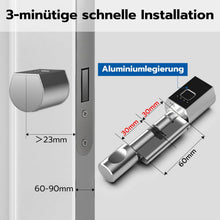 Load image into Gallery viewer, Electronic Door Lock, Door Lock Front Door, Lock Cylinder with Number Code and Key and App, Smart Fingerprint Lock, Easy Installation
