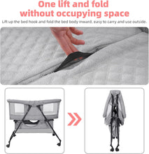 Load image into Gallery viewer, Multifunctional Baby Crib, Baby Cot with Mattress and Mosquito Net, Bed and Cot Mode, Foldable and Easy to Storage, Solid and Safe Structure, Mobile Baby Room Cosleeping
