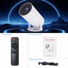 Load image into Gallery viewer, Projecteur Portable 4K Supportée Android 11, Prend en Charge WiFi 5G, Projecteur Portable Correction Automatique du Trapéze, 130 Pouces, Video Projecteur Retournement à 180 Degrés
