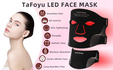 Load image into Gallery viewer, LED Face Mask, Light Therapy, Red Light Therapy Face Mask, 7 Colours, LED Face Mask with Red Light Therapy for All Skin Types, Face Care, Home Use, Travel Use, Black
