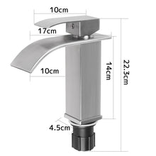 Load image into Gallery viewer, Waterfall Bathroom Single-Lever Basin Mixer Tap Chrome Brass for Washbasin Bathroom
