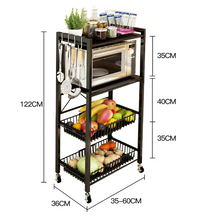 Load image into Gallery viewer, Metal Microwave Shelf, Removable Microwave Oven Holder Kitchen Storage with 2 Levels to Place Microwave Oven, Dishes, Coffee Maker, Plate or Spices
