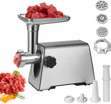 Load image into Gallery viewer, Picadoras de Carne Profesional, Salchicha y Máquina Picadoras de Carne, 3 in 1 Picadoras de Carne Multifuncional, Picadoras Eléctrica de Acero Inoxidable Cuerpo, Picadoras con 3 Placas de Molienda
