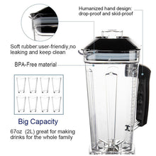 Load image into Gallery viewer, 2000 W Blender, Smoothie Maker, 35000 rpm, Professional Shakes Blender, Mill and Icebreaker with Speed Control, 2L BPA Free Tritan Pitcher
