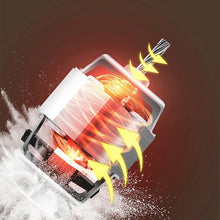 Load image into Gallery viewer, Elektrischer Handmixer Edelstahl 400 W - Handrührer mit 5 Geschwindigkeiten inkl. Turbofunktion Edelstahl - inkl. 2 Knethaken aus Edelstahl – ergonomisches Gehäuse – Thermosicherung
