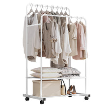 Load image into Gallery viewer, Coat racks Donkey Independent Hangers Double Bar Shelf, Multifunctional Resistant Metal Coat Rack for Home
