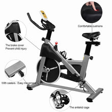 Load image into Gallery viewer, Home Exercise Bike Black Home Gym Exercise Spin Sport Bike Fitness Cardio Indoor
