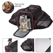 Load image into Gallery viewer, Transportín Plegable para Perros y Gatos, Transportín Transpirable y Lavable para Perros Gatos Portador con Correa de Hombro Ajustable, Bolsa de Transporte para Mascotas con Almohadilla Suave(Azul)
