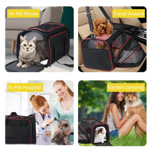 Load image into Gallery viewer, Transportín Plegable para Perros y Gatos, Transportín Transpirable y Lavable para Perros Gatos Portador con Correa de Hombro Ajustable, Bolsa de Transporte para Mascotas con Almohadilla Suave(Azul)
